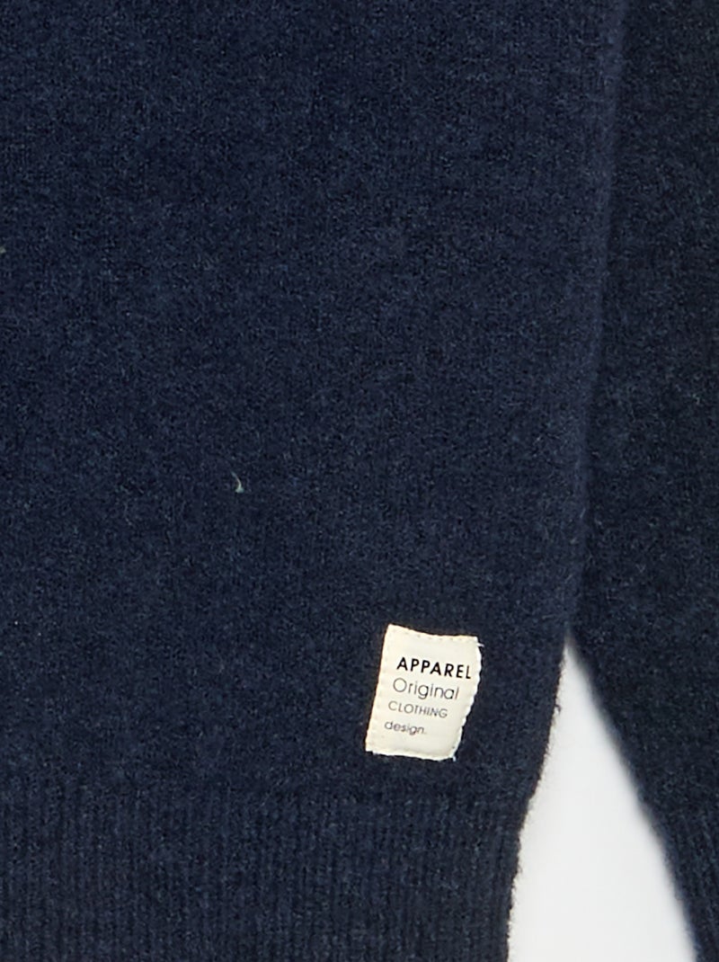 Jersey de manga larga y cuello vuelto Azul - Kiabi