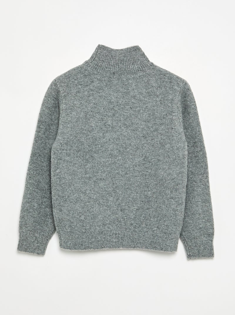 Jersey de manga larga y cuello vuelto Gris - Kiabi