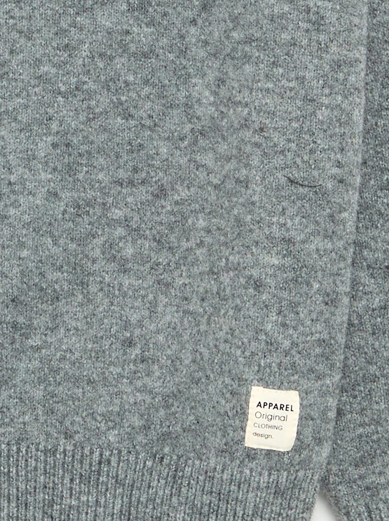 Jersey de manga larga y cuello vuelto Gris - Kiabi