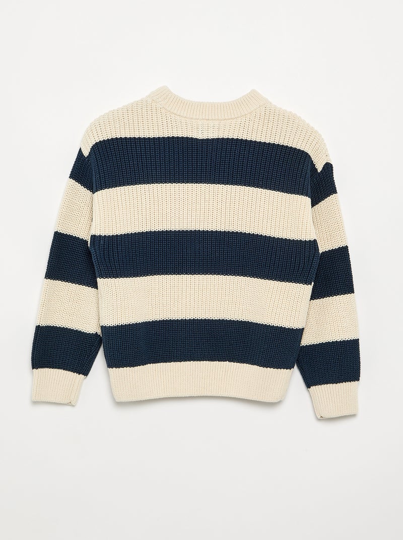 Jersey de manga larga y rayas Azul - Kiabi