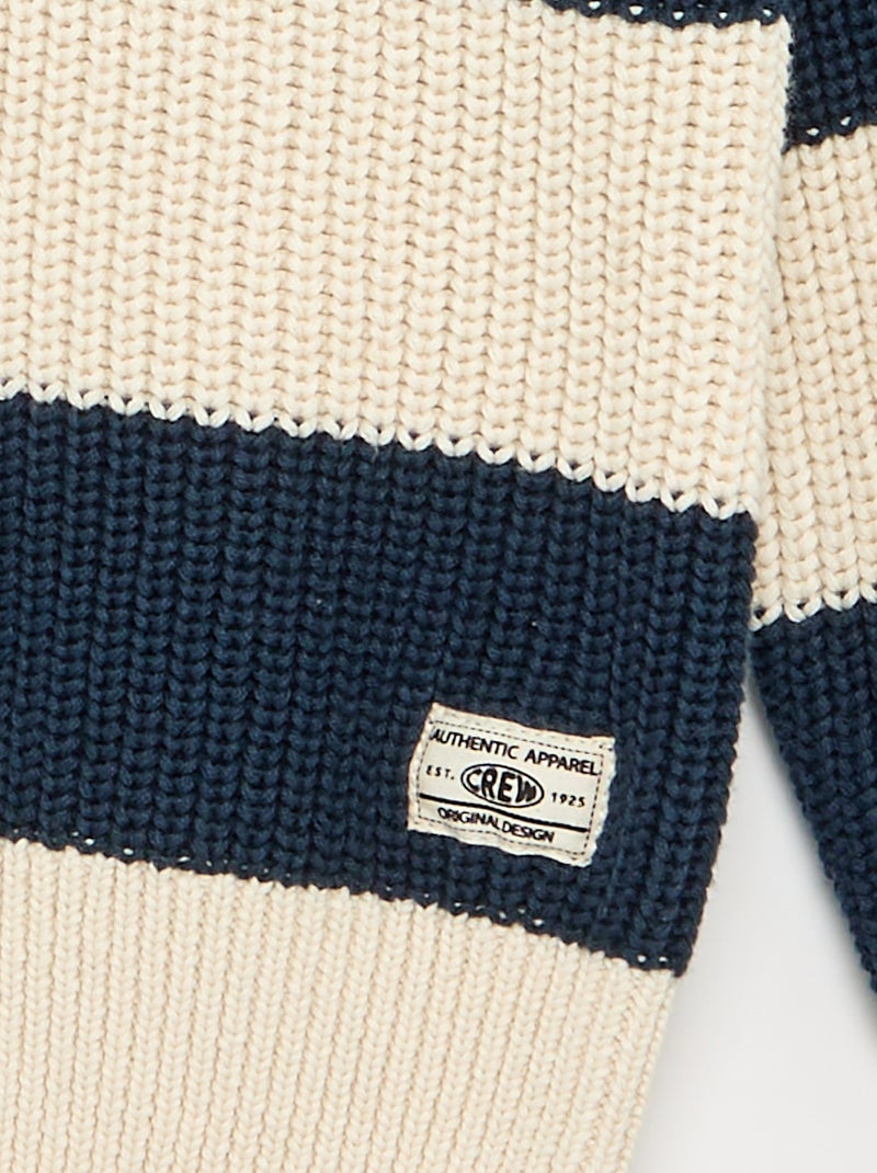 Jersey de manga larga y rayas Azul - Kiabi
