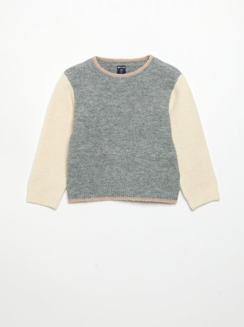 Jersey de mangas largas contrastadas - Kiabi