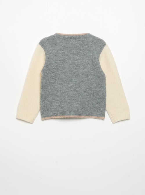 Jersey de mangas largas contrastadas - Kiabi