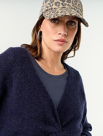 Jersey de maternidad cropped con efecto retorcido