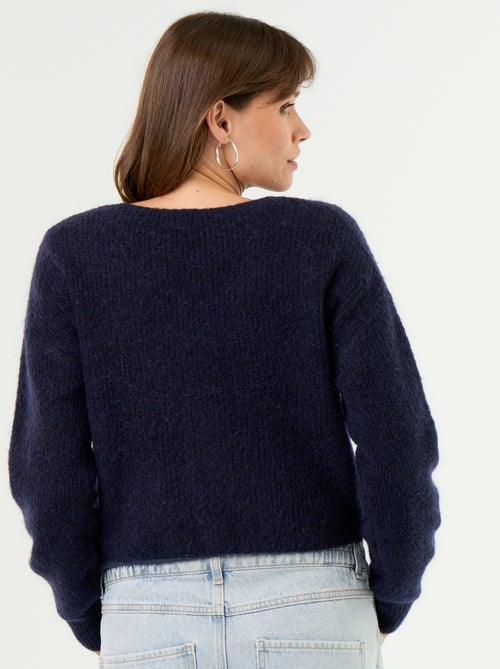 Jersey de maternidad cropped con efecto retorcido - Kiabi