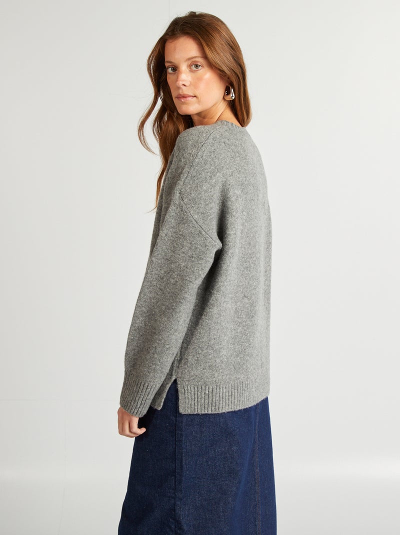 Jersey de mezcla de lana  - San Valentín GRIS - Kiabi