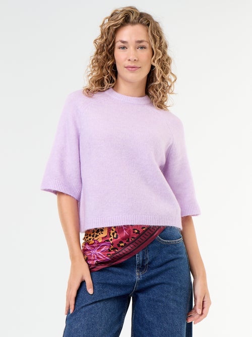 Jersey de mohair de manga corta / sisa caída - Kiabi Jersey de mohair de manga corta / sisa caída - Kiabi