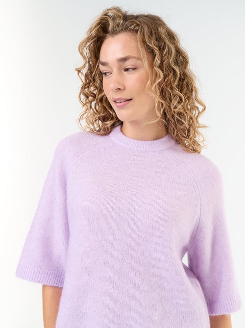 Jersey de mohair de manga corta / sisa caída - Kiabi Jersey de mohair de manga corta / sisa caída - Kiabi