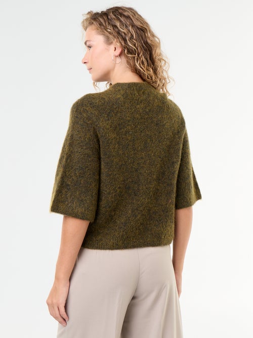 Jersey de mohair de manga corta / sisa caída - Kiabi Jersey de mohair de manga corta / sisa caída - Kiabi