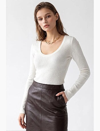 Jersey de mujer de mezcla de viscosa y cachemira mixray