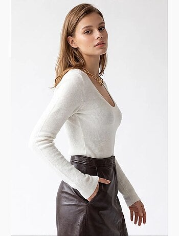 Jersey de mujer de mezcla de viscosa y cachemira mixray