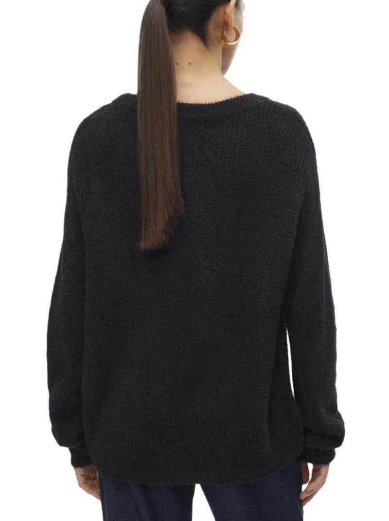 Jersey de Mujer Vero Moda con Mangas Abullonadas Negro - Kiabi