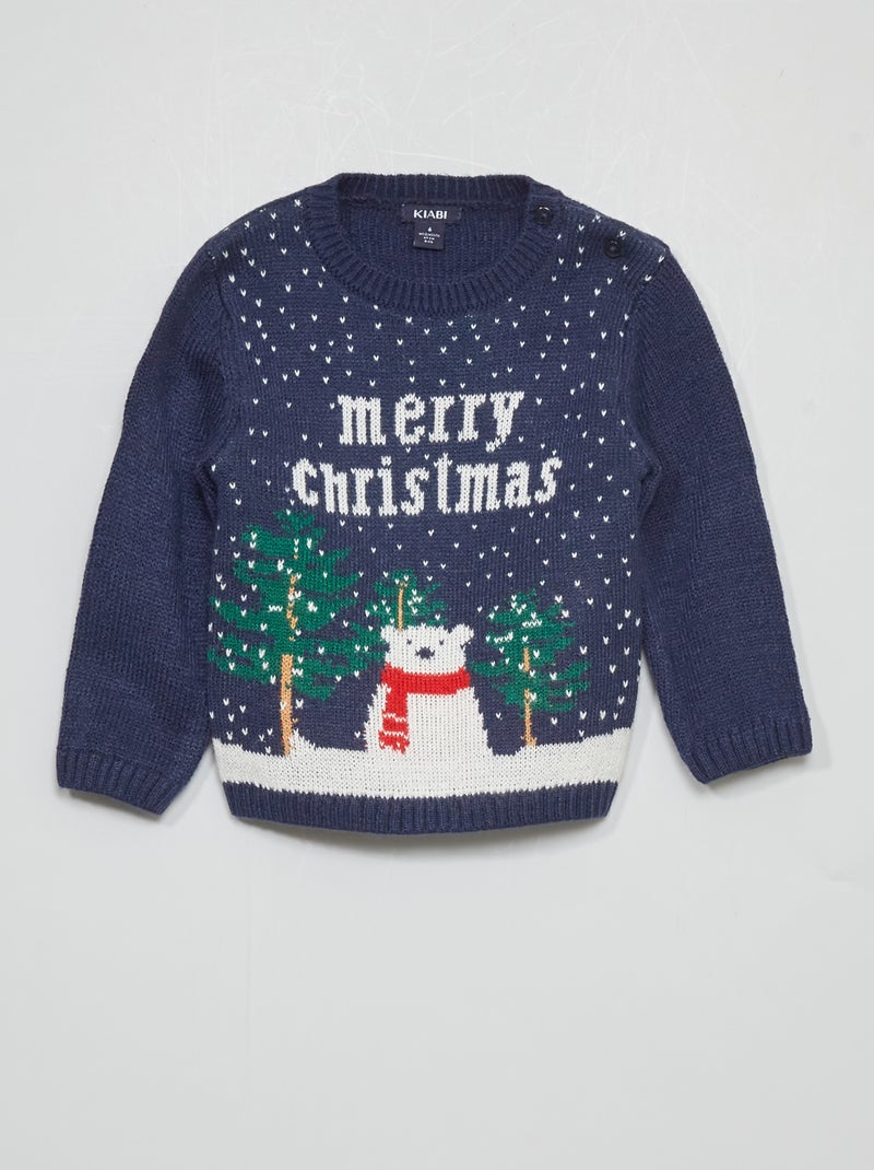 Jersey de Navidad - azul NEGRO - Kiabi