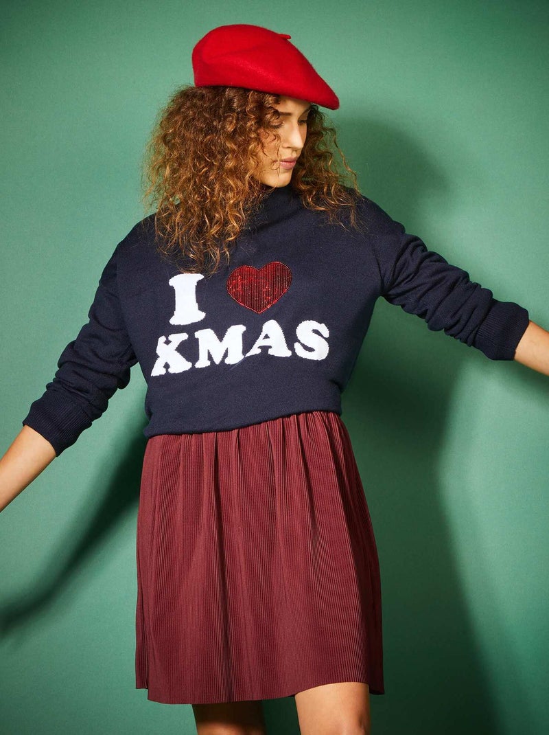Jersey de Navidad AZUL - Kiabi