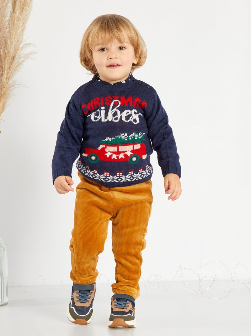 Jersey de Navidad azul - Kiabi