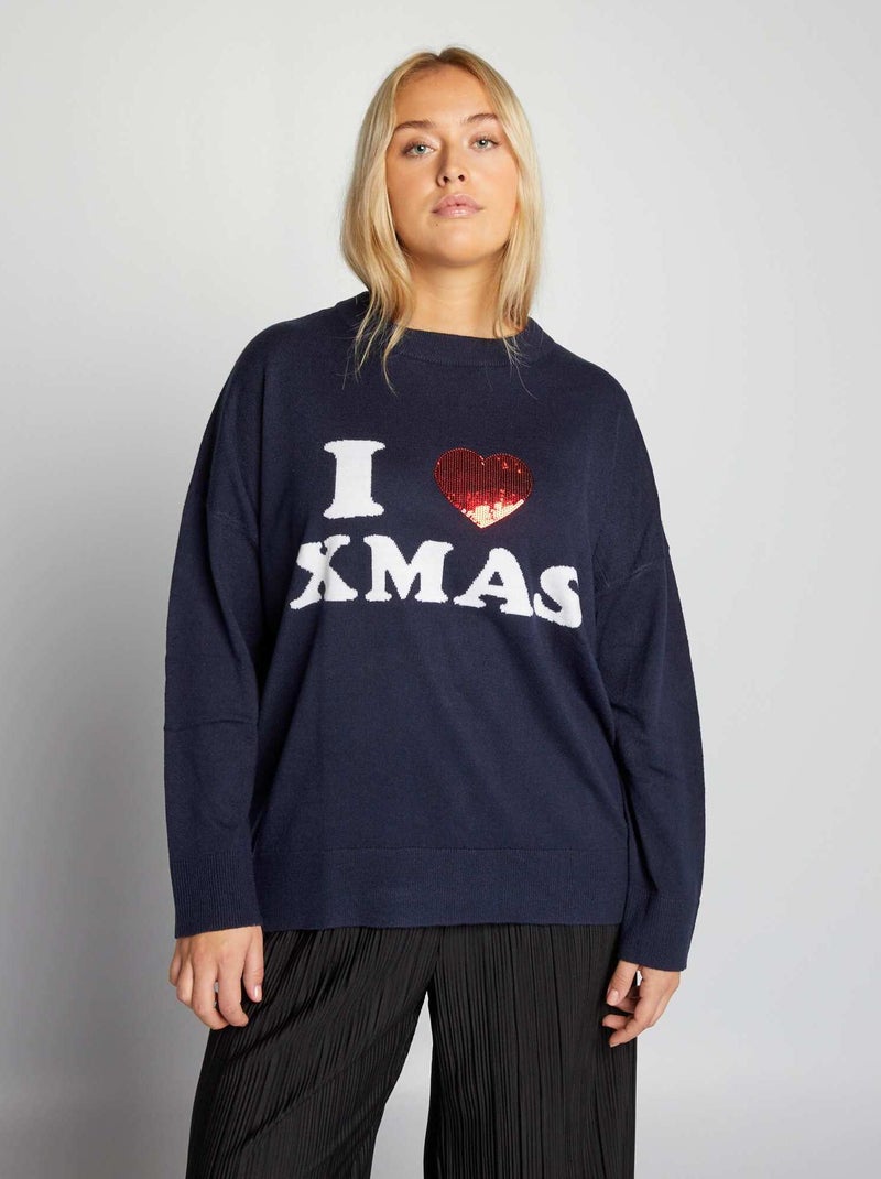 Jersey de Navidad 'Christmas Vibes' AZUL - Kiabi