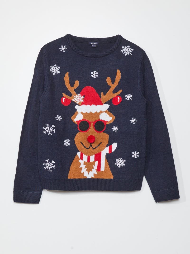 Jersey de Navidad con borla Azul - Kiabi