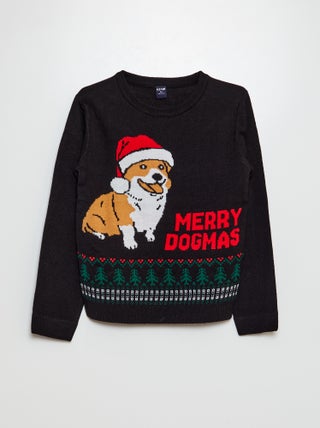 Jersey de Navidad con cuello redondo