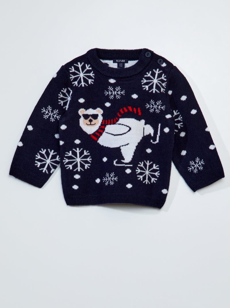 Jersey de Navidad con estampado AZUL - Kiabi
