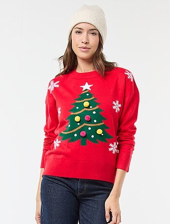 Jersey de Navidad con estampado de árbol