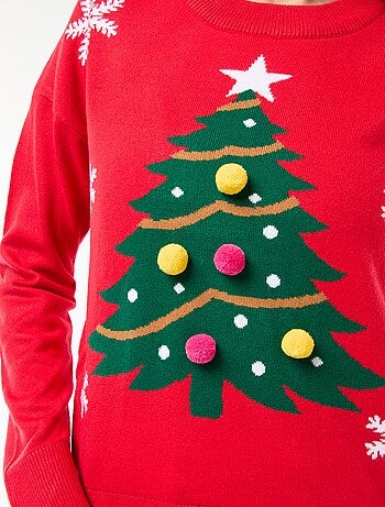 Jersey de Navidad con estampado de árbol