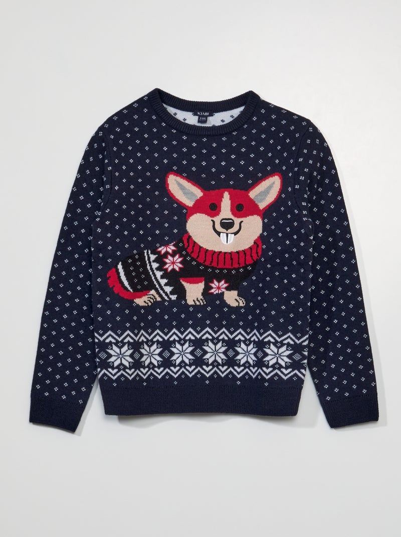 Jersey de Navidad con estampado delantero Azul - Kiabi
