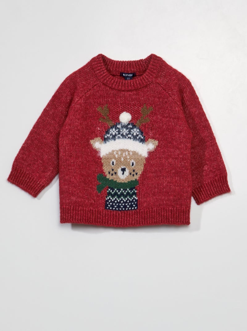 Jersey de Navidad con estampado ROJO - Kiabi