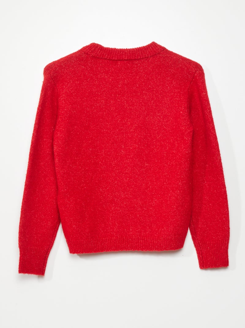 Jersey de Navidad con muñeco de nieve ROJO - Kiabi