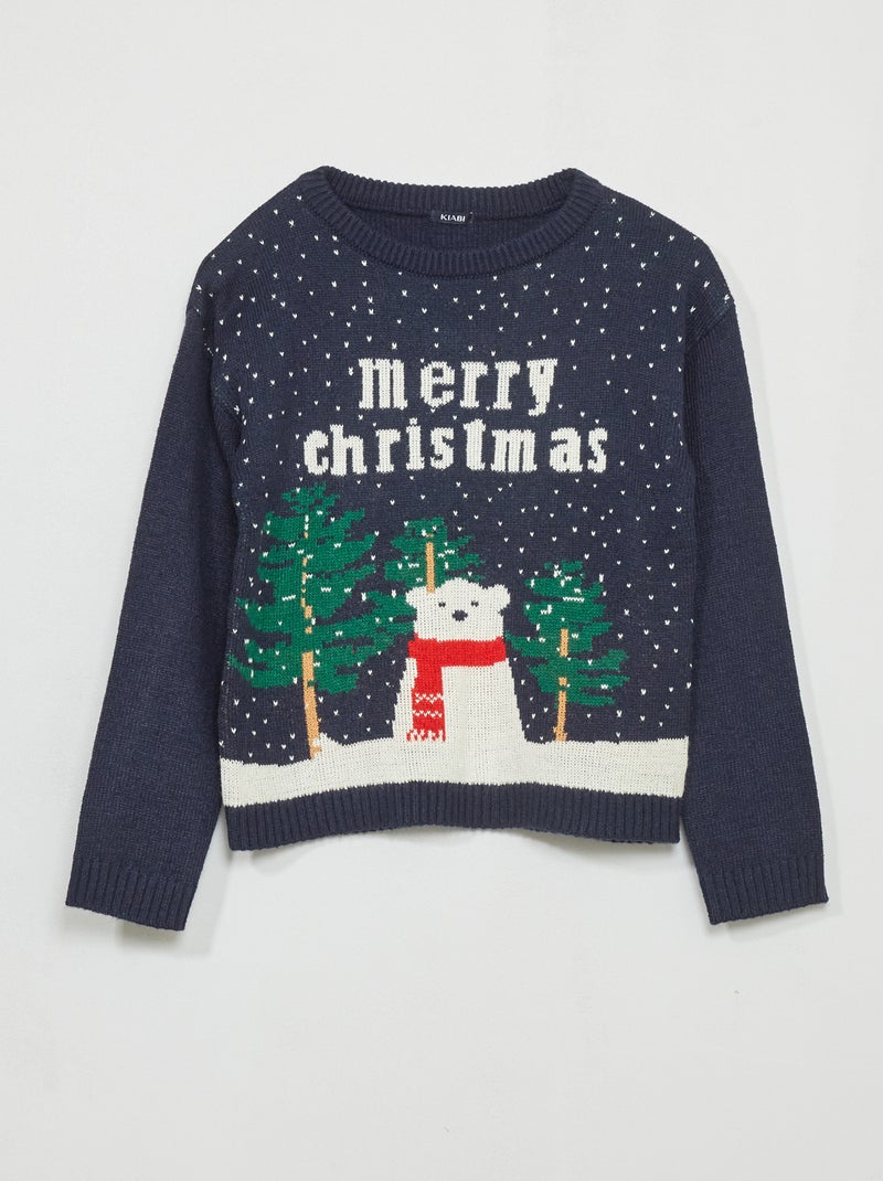 Jersey de Navidad de punto AZUL - Kiabi