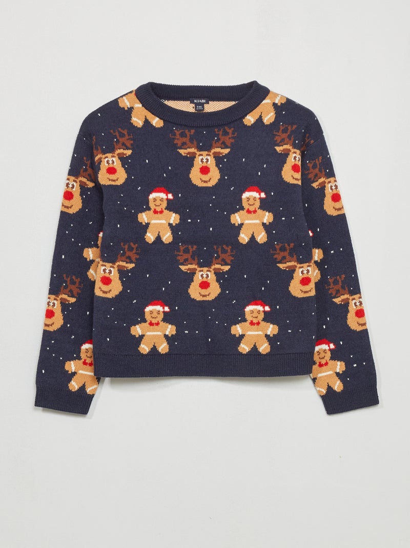Jersey de Navidad de punto AZUL - Kiabi