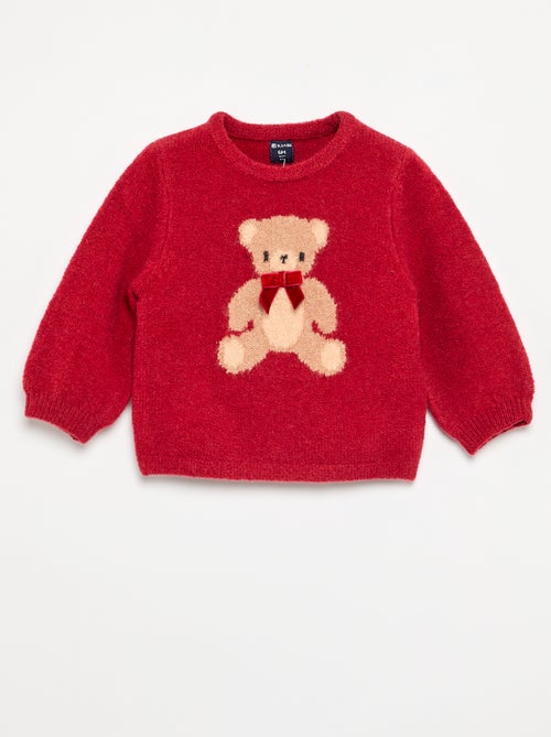 Jersey de Navidad de punto fino 'osito' - Kiabi