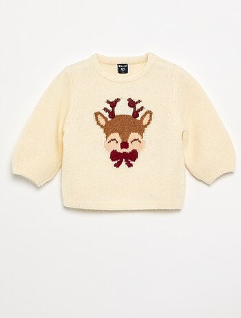 Jersey de Navidad de punto fino 'osito'