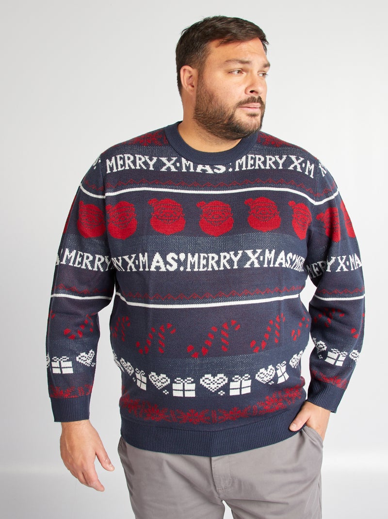 Jersey de Navidad estampado AZUL - Kiabi
