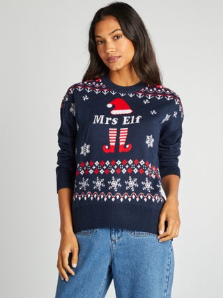 Jersey de Navidad estampado elfo