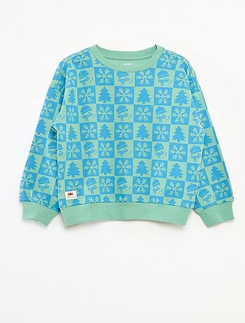 Jersey de Navidad estampado en algodón