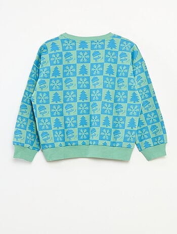 Jersey de Navidad estampado en algodón