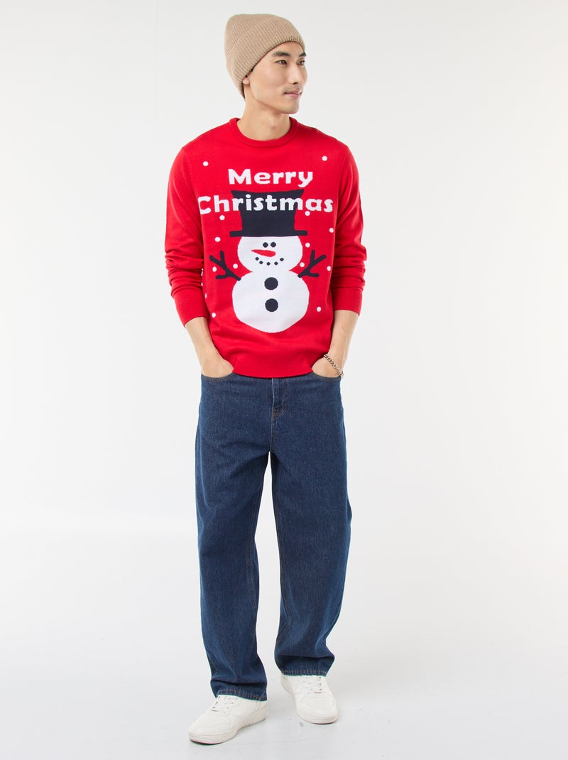 Jersey de Navidad estampado Rojo - Kiabi