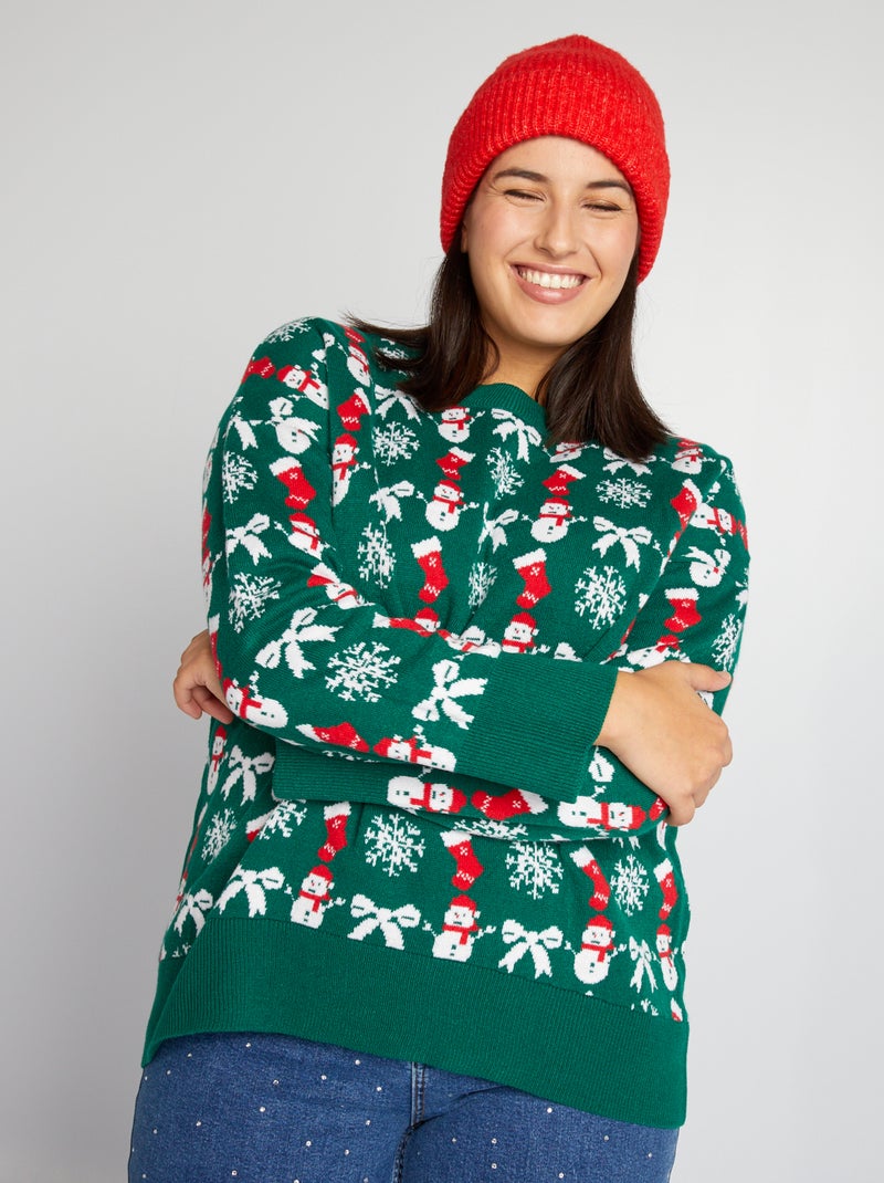 Jersey de Navidad estampado VERDE - Kiabi