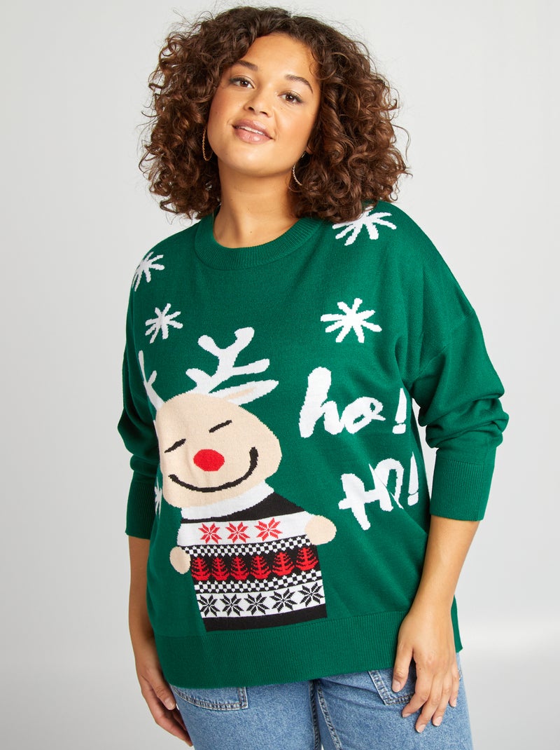 Jersey de Navidad estampado VERDE - Kiabi