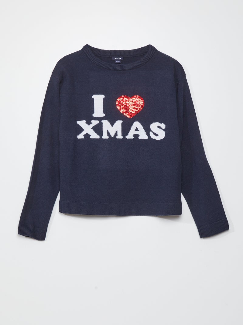 Jersey de 'Navidad' 'I love Xmas' AZUL - Kiabi