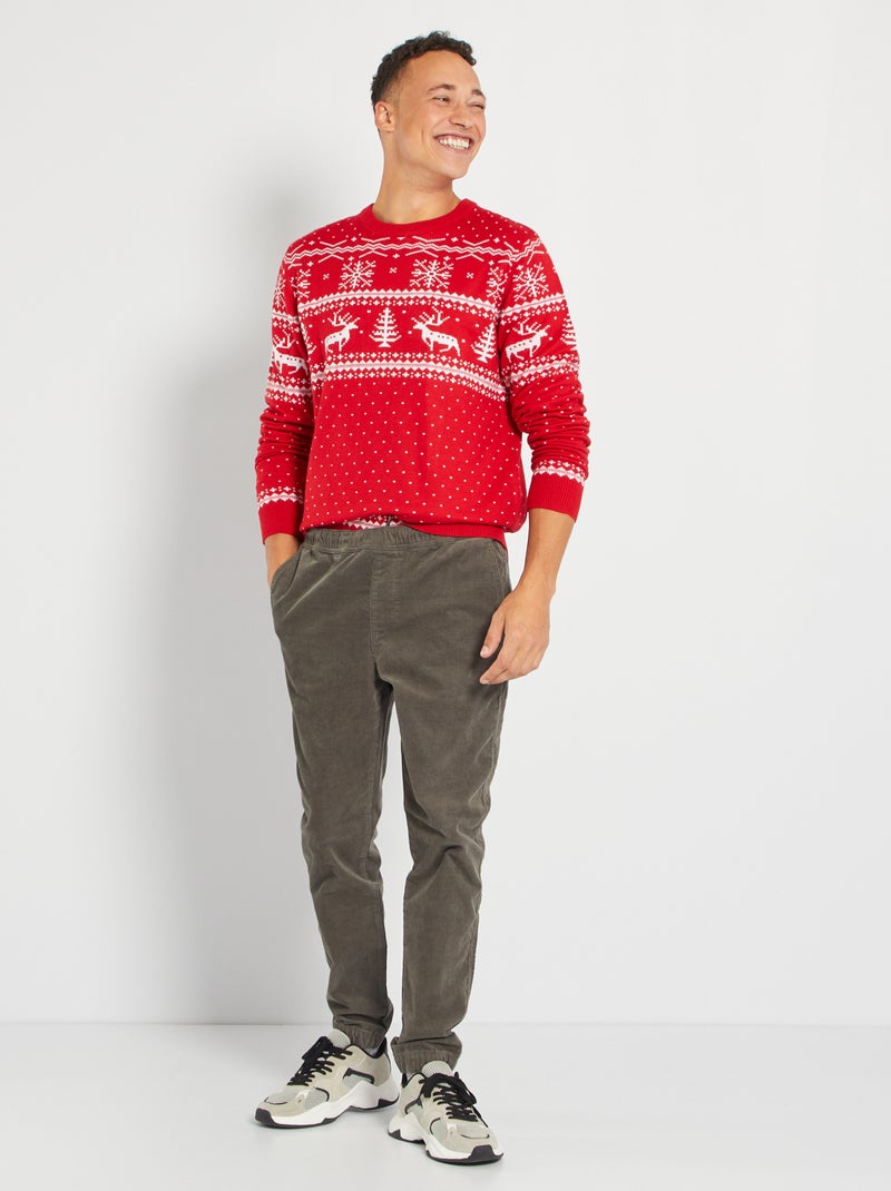 Jersey de Navidad 'Produkt' rojo - Kiabi