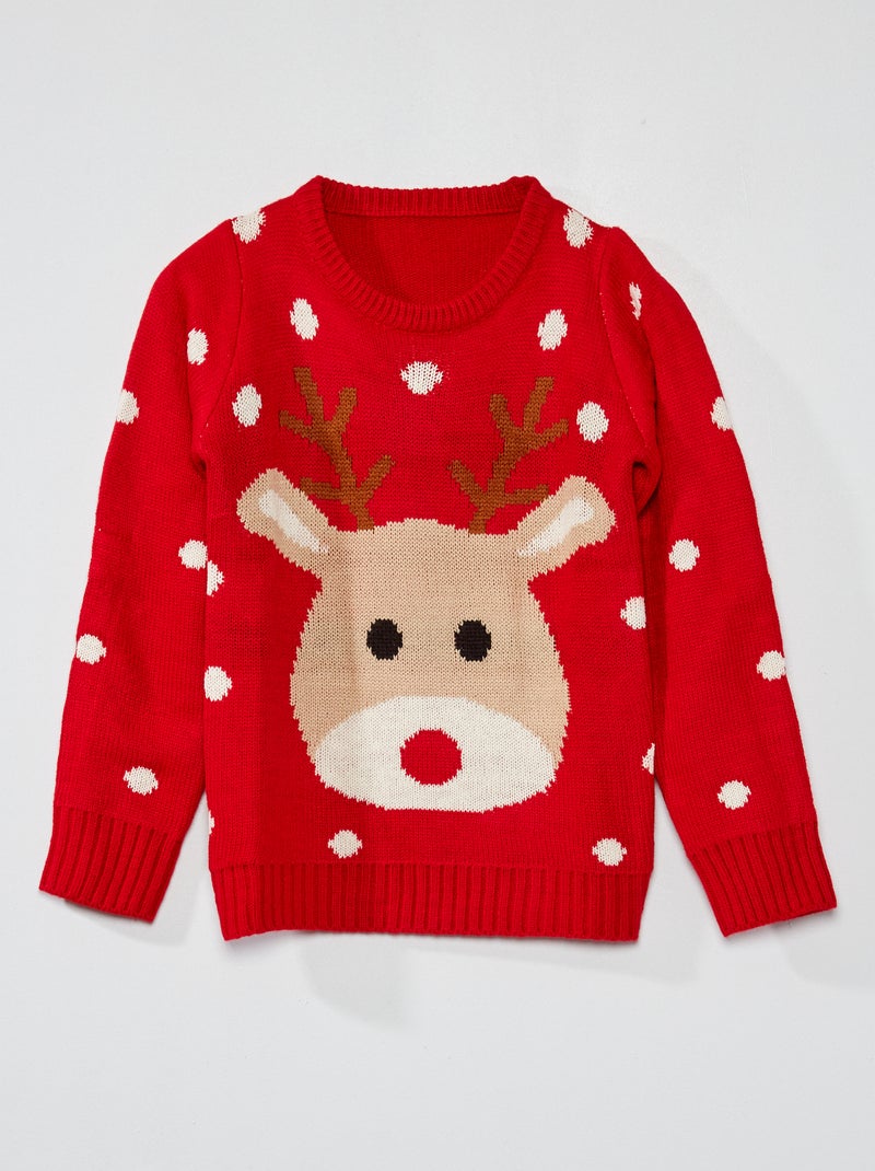 Jersey de Navidad 'reno' rojo - Kiabi