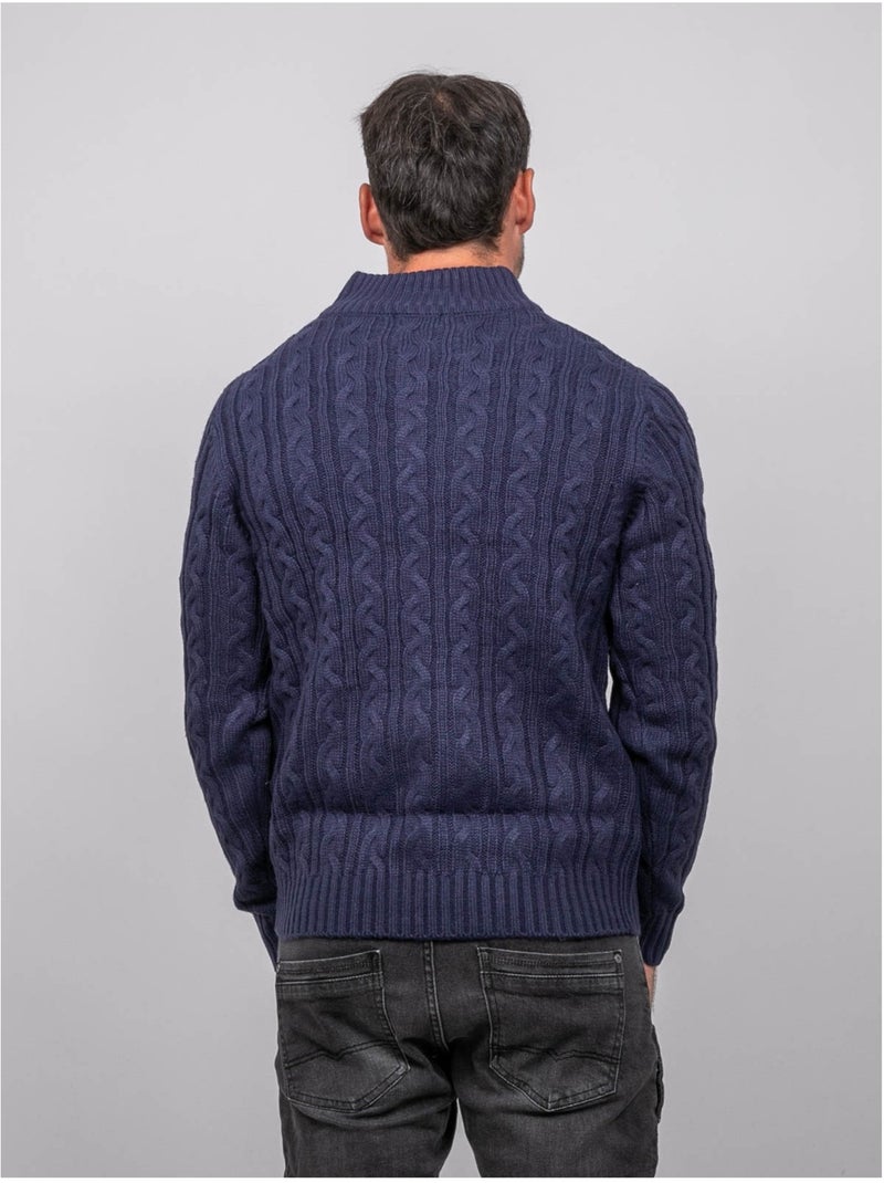 Jersey de ochos con cuello alto lagow Azul marino - Kiabi