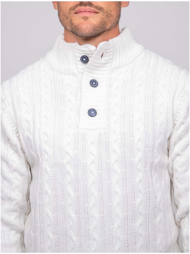 Jersey de ochos con cuello alto lagow Crudo - Kiabi
