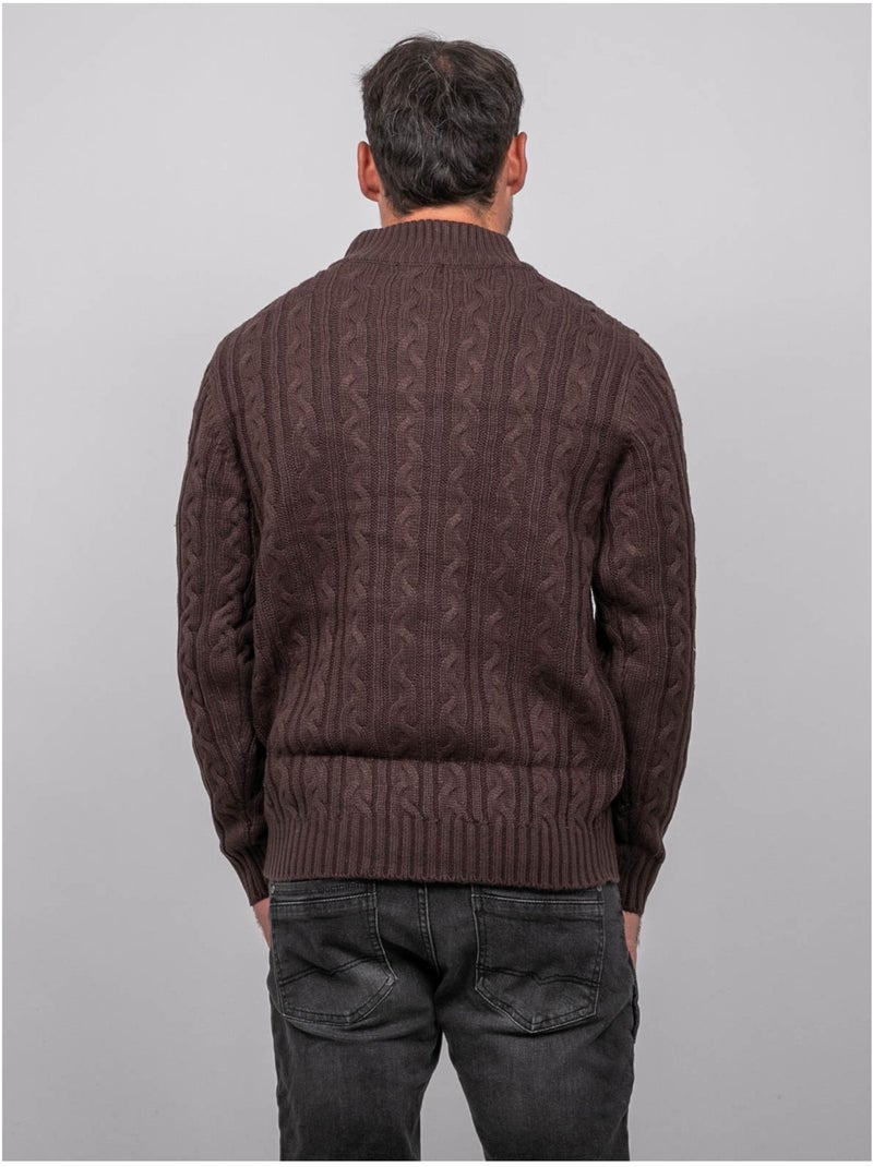 Jersey de ochos con cuello alto lagow Marrón - Kiabi