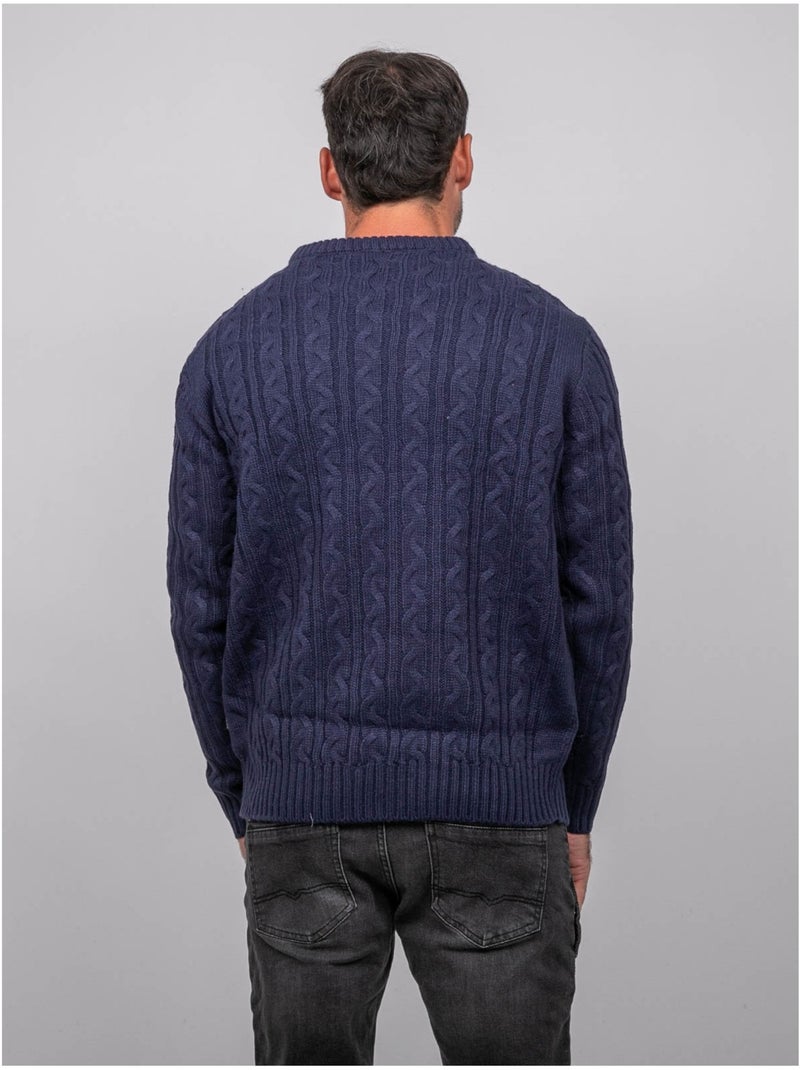 Jersey de ochos con cuello redondo lalor Azul marino - Kiabi