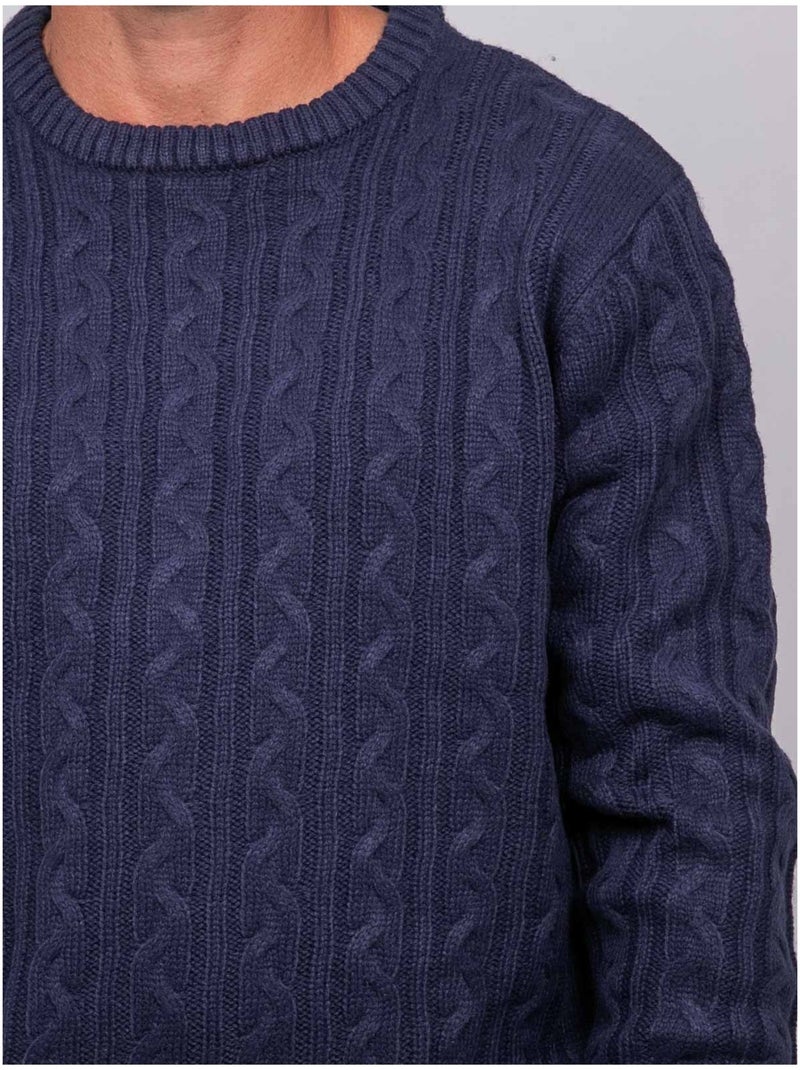 Jersey de ochos con cuello redondo lalor Azul marino - Kiabi