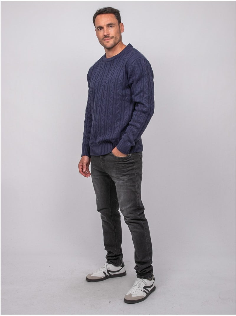Jersey de ochos con cuello redondo lalor Azul marino - Kiabi