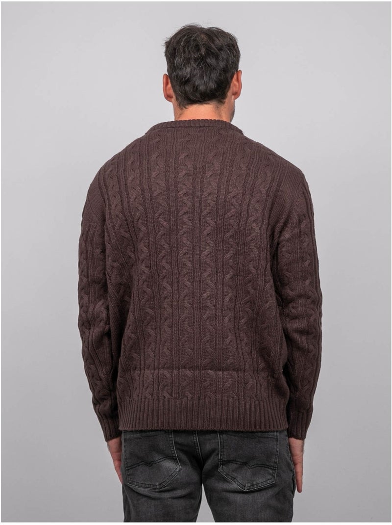Jersey de ochos con cuello redondo lalor Marrón - Kiabi