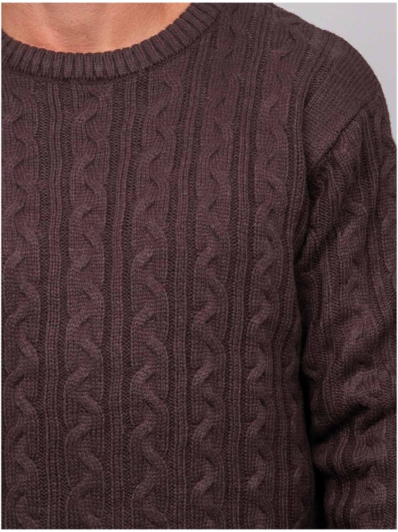 Jersey de ochos con cuello redondo lalor Marrón - Kiabi
